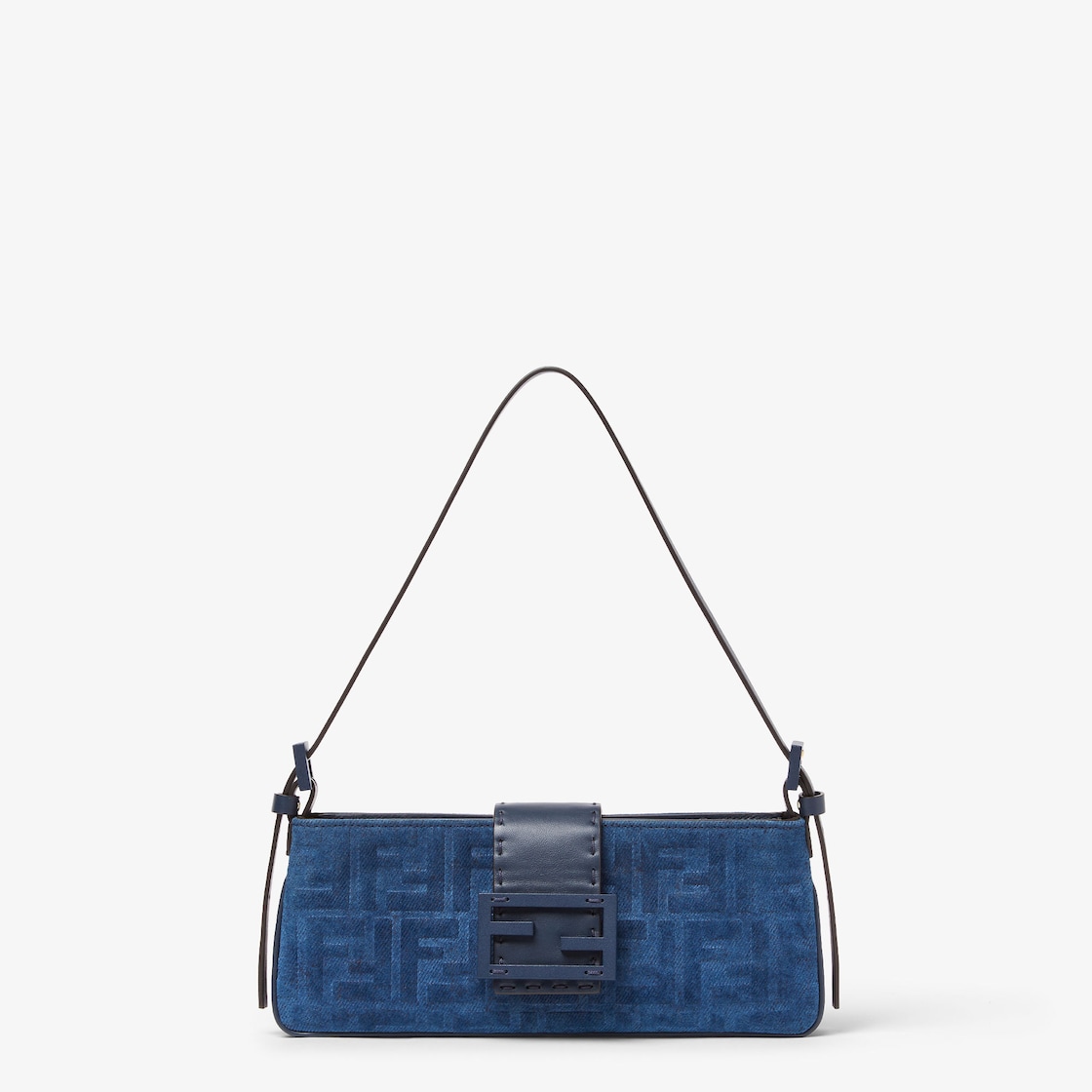 Fendi Baby B. Blue FF denim flocked mini-bag - Image 1